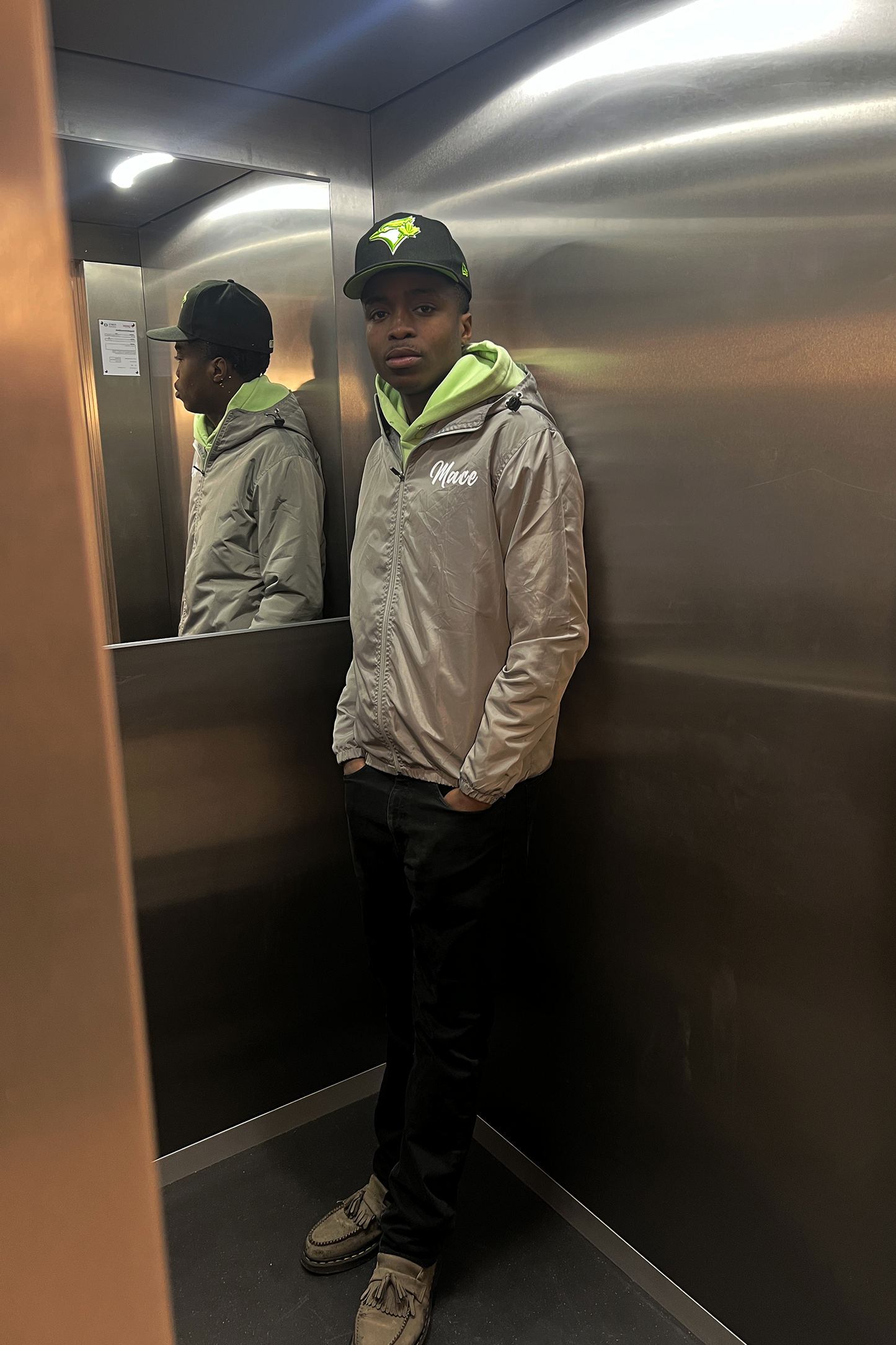 Grey Windbreaker